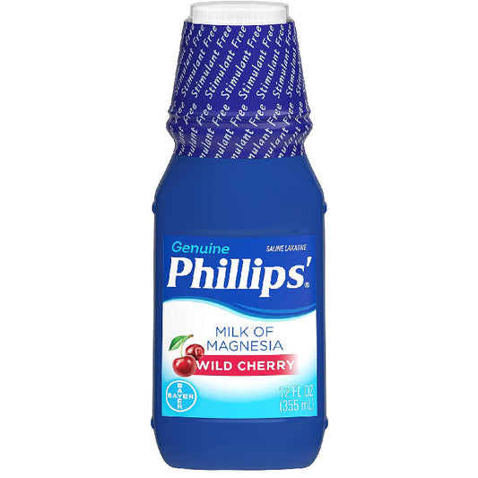 Phillips Milk of Magnesia Liquid Laxative Wild Cherry Flavor 12 oz