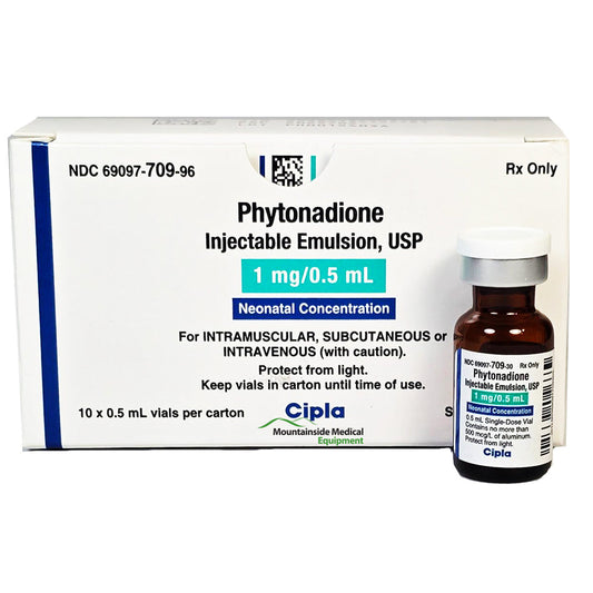 Phytonadione Vitamin K Injection for Newborn Babies 1 mg/0.5 mL Dose Neonatal Concentration 0.5 mL x 10/Box (RX)