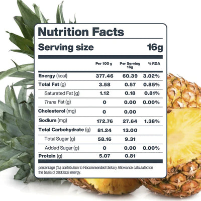 Moon Freeze Dried Pineapple Cubes | 16 gms