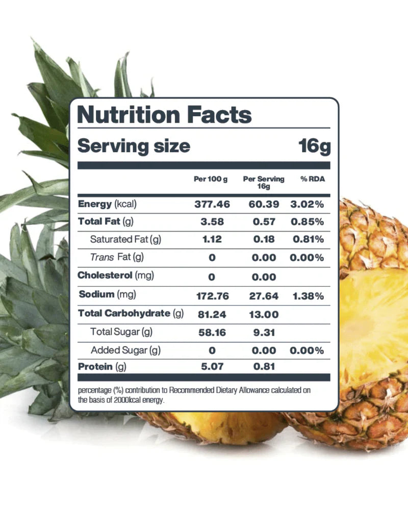 Moon Freeze Dried Pineapple Cubes | 16 gms
