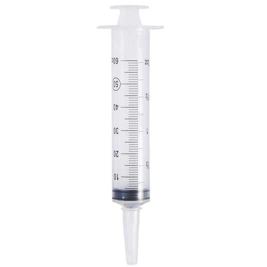 Piston Irrigation Syringe 50 cc Flat Top with Catheter Tip
