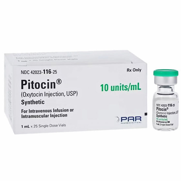 Pitocin Oxytocin Injection 10 Units Per mL Single-Dose Vials 1 mL x 25/Tray (RX)