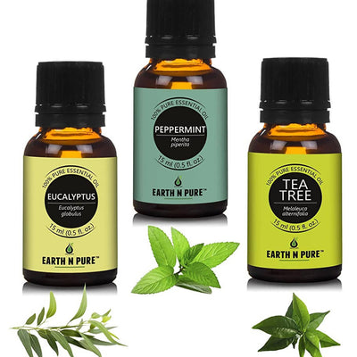 Earth N Pure Essential Oils (Eucalyptus, Peppermint & Tea Tree)