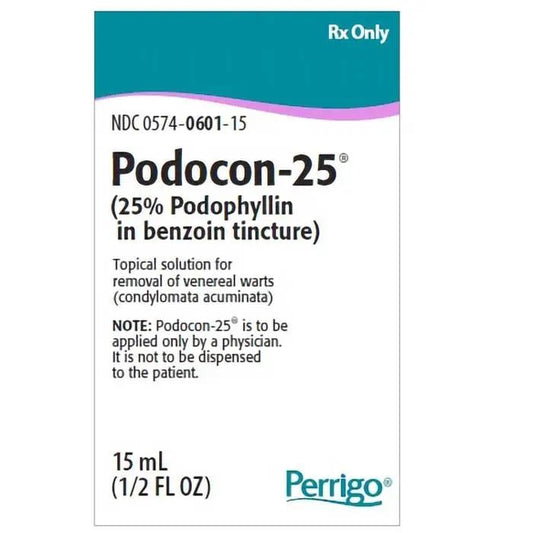 Podocon 25 Solution Liquid Podophyllum Resin (25% Podophyllin Solution in Benzoin Tincture) (RX)