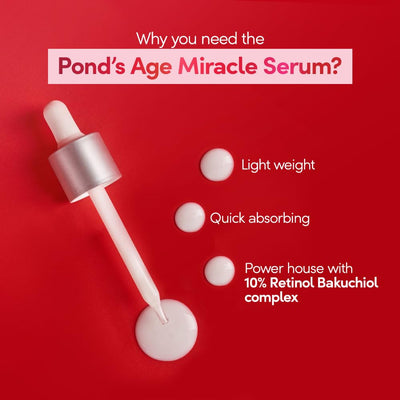 Ponds Age Miracle Ultimate Youth Serum 10% Retinol Bakuchiol Complex (28 ml)
