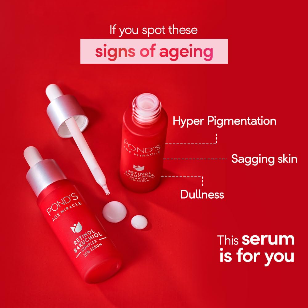 Ponds Age Miracle Ultimate Youth Serum 10% Retinol Bakuchiol Complex (28 ml)