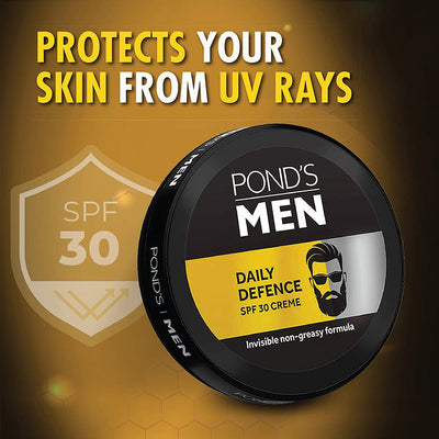 Ponds Men Daily Defence SPF 30 Face Creme, Non-Greasy Formula, Rich In Vitamin (55 gm)