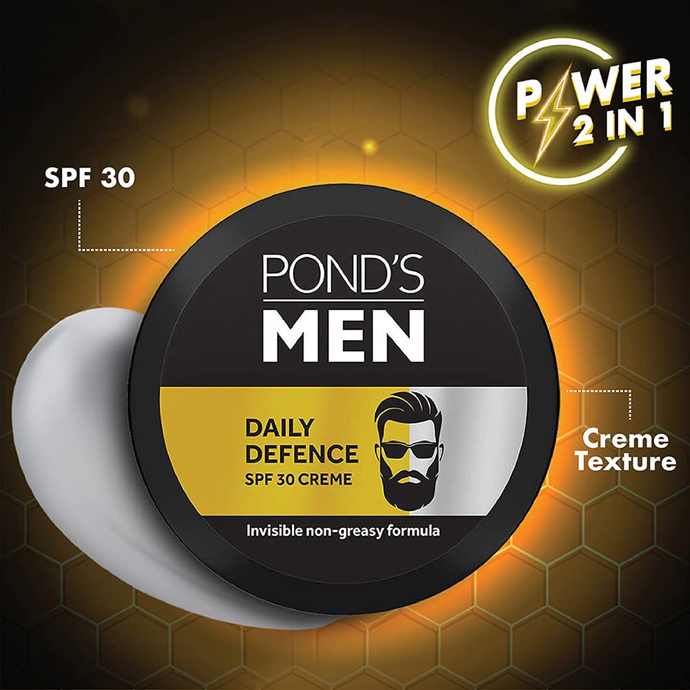 Ponds Men Daily Defence SPF 30 Face Creme, Non-Greasy Formula, Rich In Vitamin (55 gm)