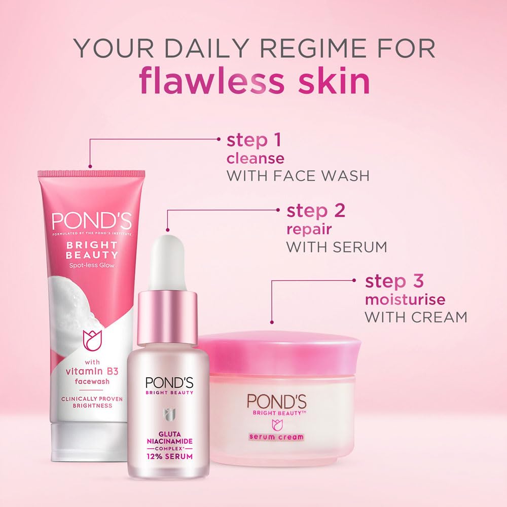 Pond's Bright Beauty Anti-Pigmentation Serum with 12% Gluta- Niacinamide Complex (14 ml)