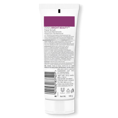 Ponds Bright Beauty Face Scrub, Remove Blackheads & Sun Tan (100 gm)