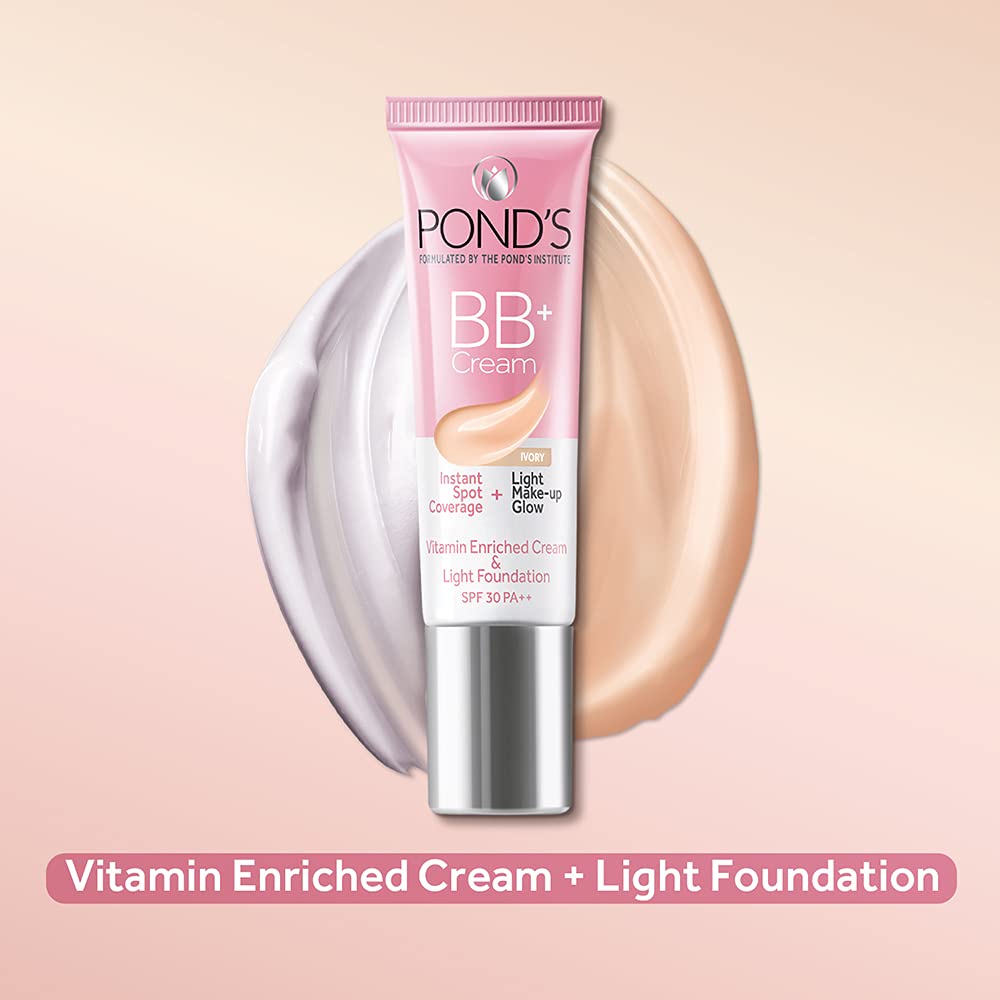 Pond’s BB+ Cream, Instant Spot Coverage + Light Make-Up Glow - Ivory