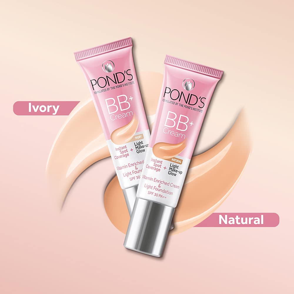Pond’s BB+ Cream, Instant Spot Coverage + Light Make-Up Glow - Ivory