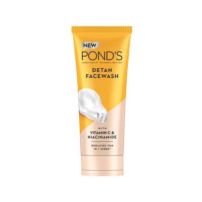 Ponds Detan Facewash With Brightening Vitamin C & Niacinamide (100 gm)