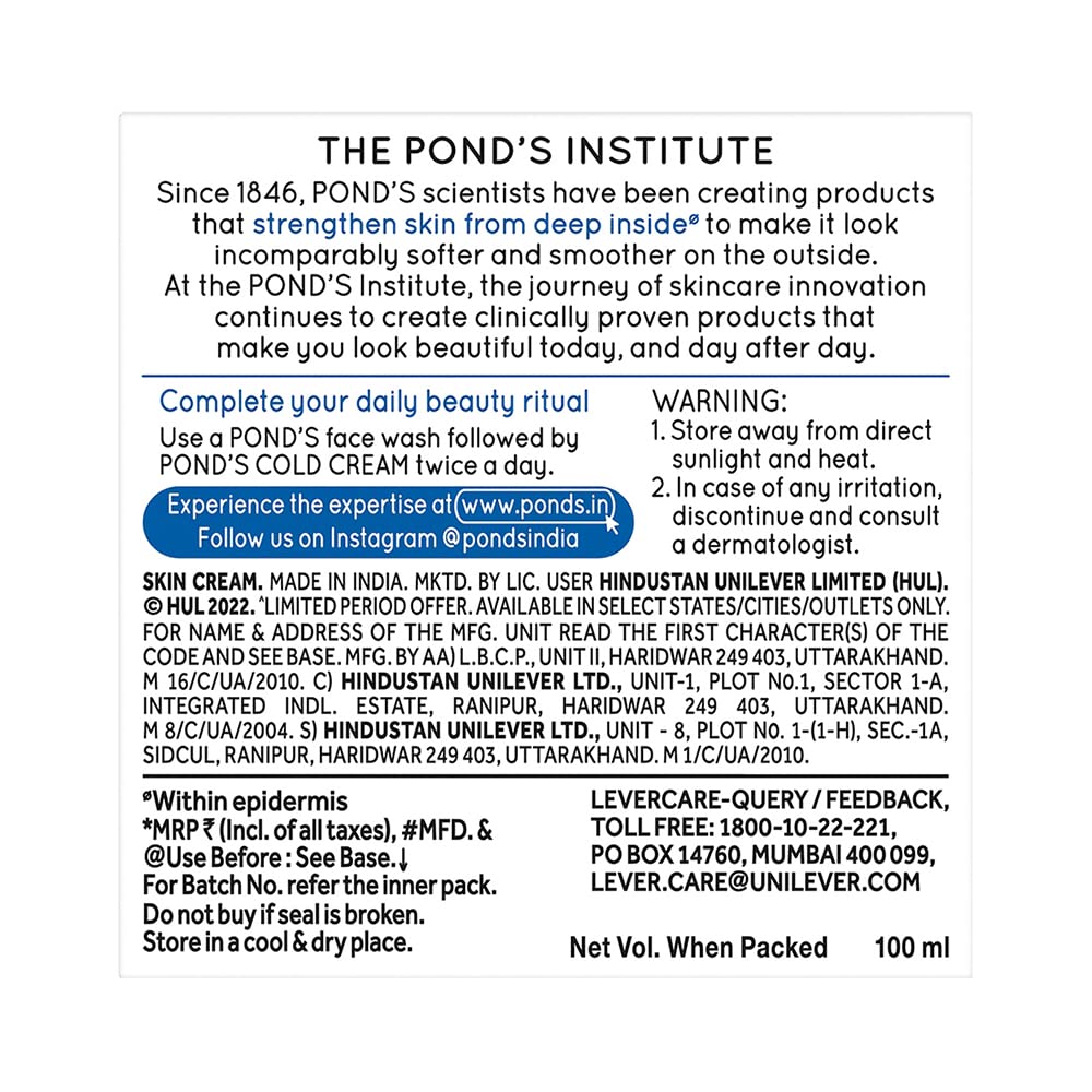 Ponds Moisturising Cold Cream, For Soft Glowing Skin