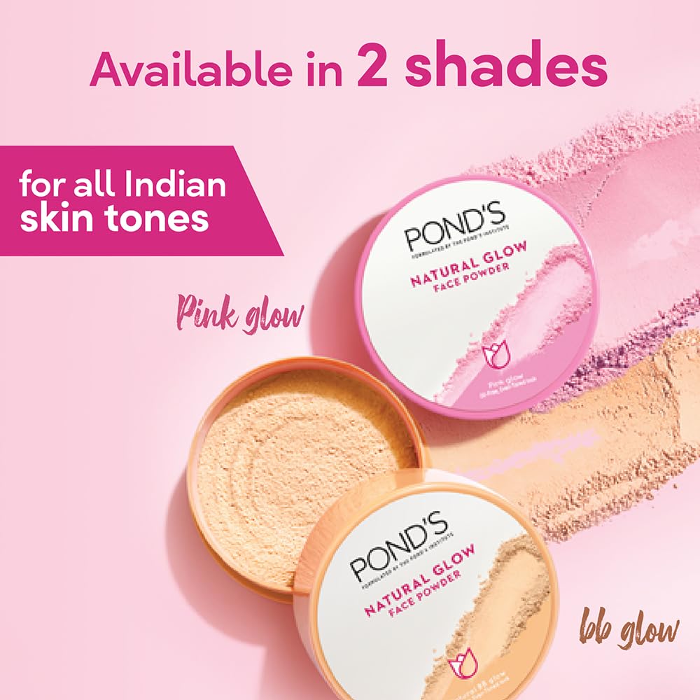 Ponds Natural Glow Face Powder, Pink Glow (30 gm)