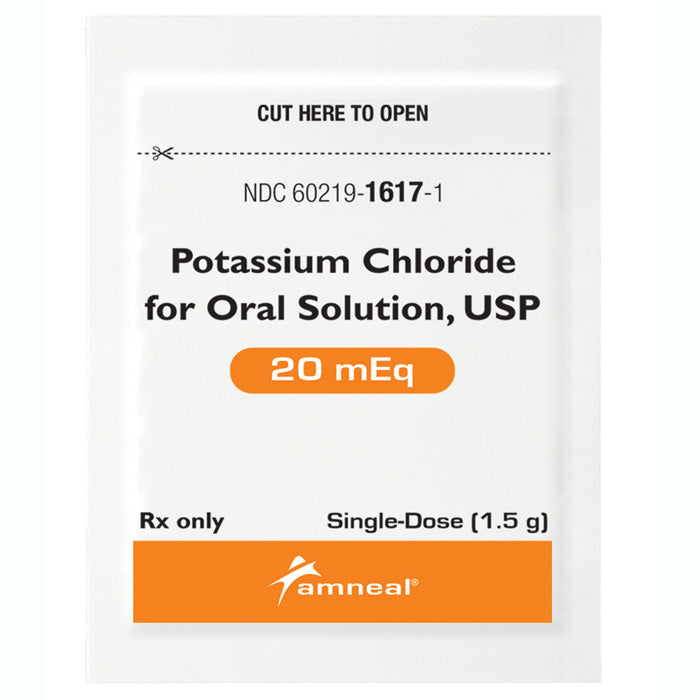 Potassium Chloride for Oral Solution Powder 20 mEq Single-Dose Packets 30/Box