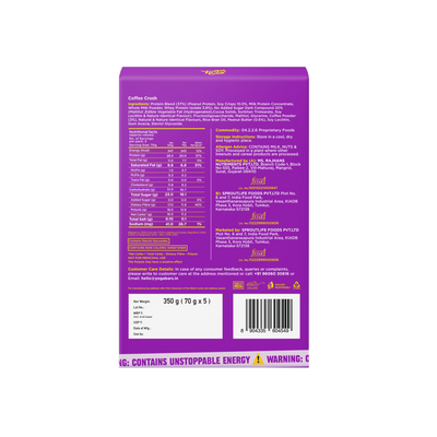 Power Up Coffee Crush 20g Protein Bars - Pack of 5