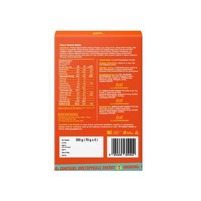 Power Up Choco Peanut Butter 20g Protein Bars - Pack of 5