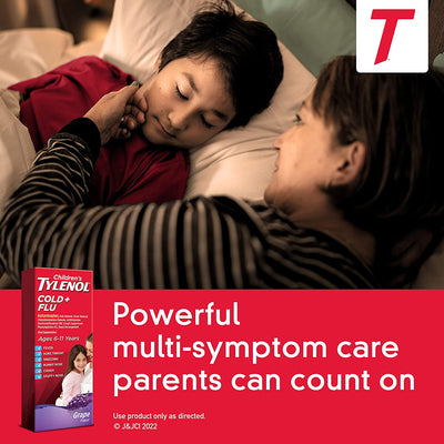 Children's Tylenol Cold & Cough Plus Runny Nose Medicine Oral Suspension Grape Flavor