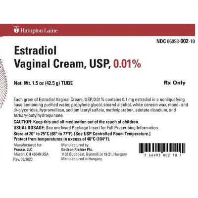Estradiol Vaginal Cream 0.01% Tube with Calibrated Applicator 42.5 gm (Rx)