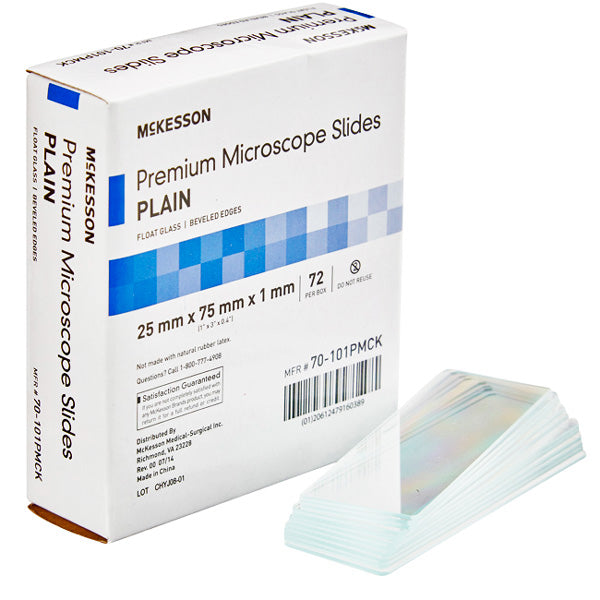 Premium Microscope Slides with Beveled edges 25 x 75 x 1 mm Plain Glas ...