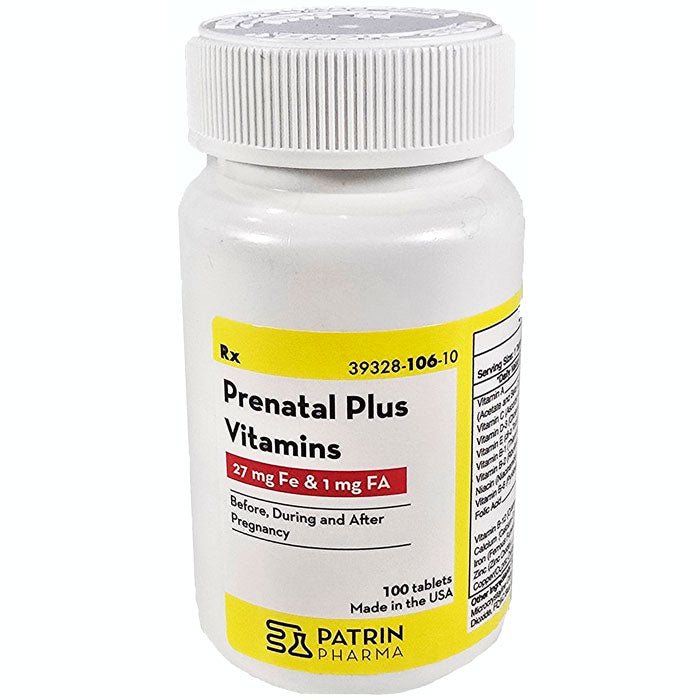 Prenatal Plus Multivitamin Tablets by Patrin 100 count (Rx) – Himkhand