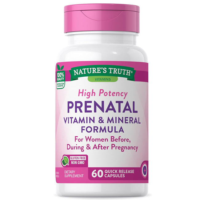 Prenatal Vitamins and Mineral Formula with Folic Acid for Before and After Pregnancy, 60 Capsules