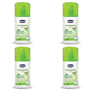 4x Chicco Anti-Mosquito Spray - 100 ML each - Pack of 4