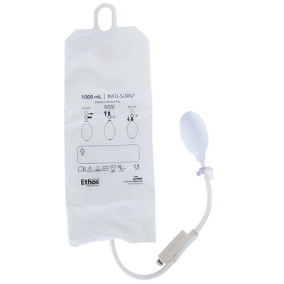 Pressure Infuser Bag with Stopcock Valve and Piston Gauge 1000mL