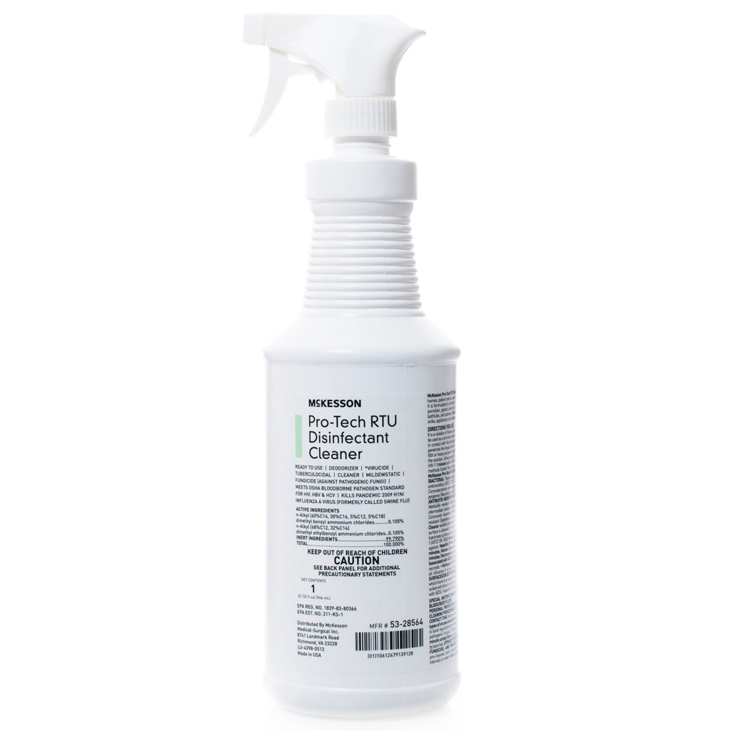 Pro-Tech Surface Disinfectant Cleaner Quaternary Bactericide, Fungicide, Virucide 32 oz. Bottle with Floral Scent