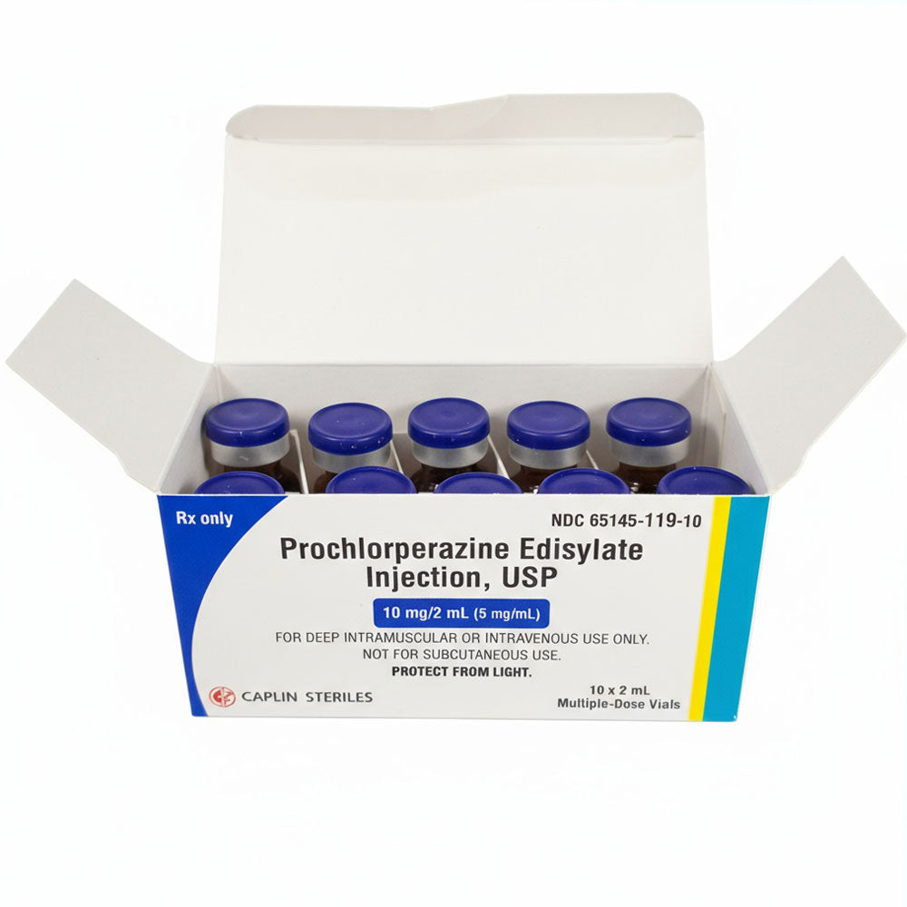 Prochlorperazine Edisylate Injection 5 mg per mL Multiple-Dose Vials 2 mL x 10/Pack (RX)