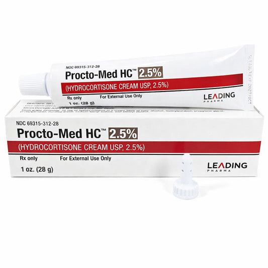 Procto-Med HC 2.5% Hydrocortisone Cream (Hemorrhoid Cream) 28 gram (Rx)