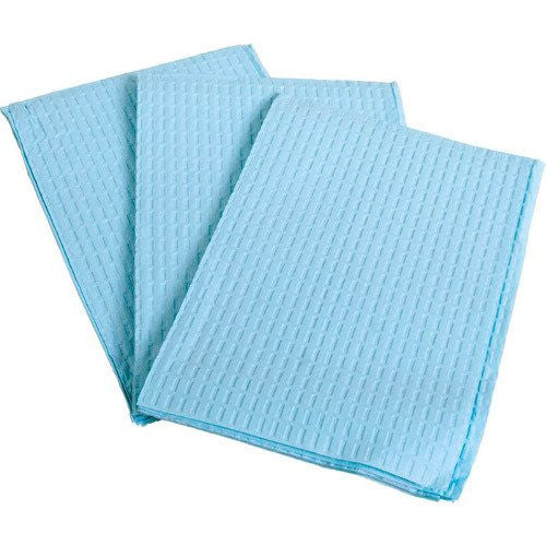 Professional Towels 2 Ply, Tissue/Poly, Blue, Rib Embossed, 13" x 18", 500/cs