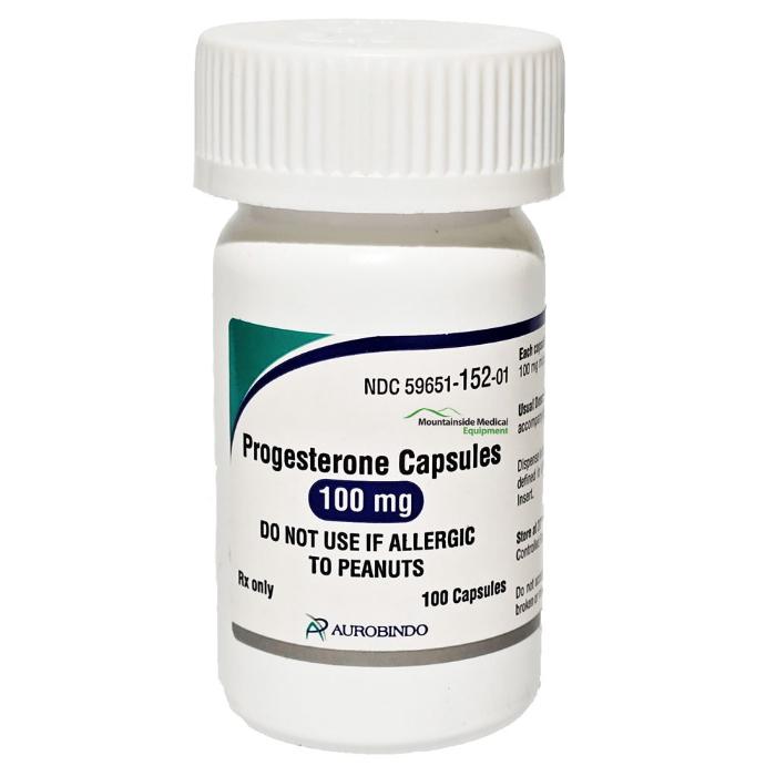 Progesterone 100 mg Capsules 100 Count (RX)