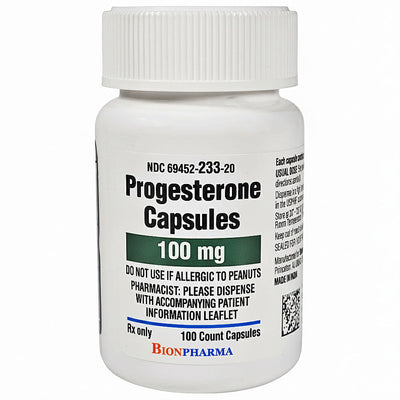 Progesterone Capsules 100 mg by Bionpharma 100 Count (RX)