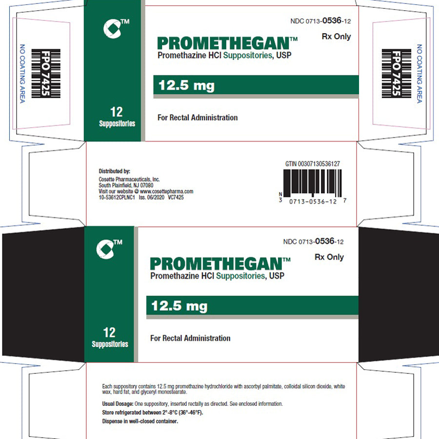 Promethegan Promethazine HCL Suppositories 12.5mg Cosette Pharma, 12 C ...