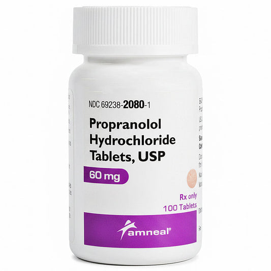 Propranolol Hydrochloride Tablets 60 mg, 100 Count (RX)
