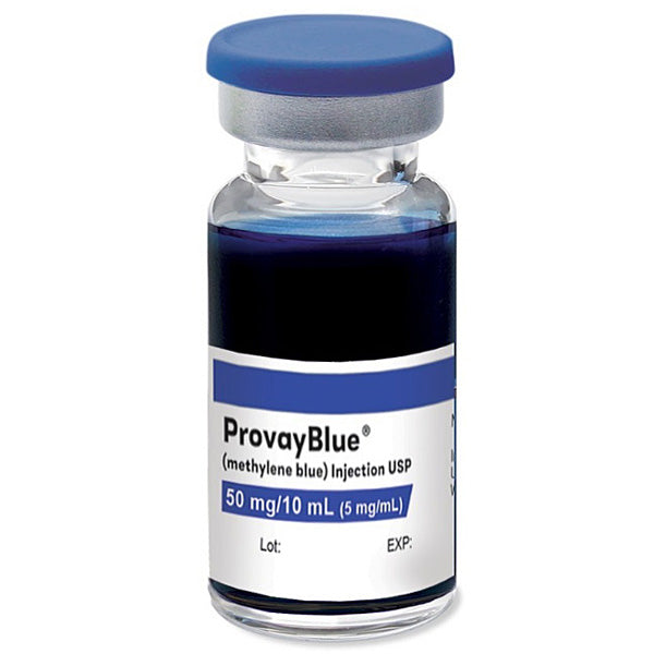 ProvayBlue Methylene Blue Injection 5 mg per mL Single-Dose Vials  10 mL x 5/Box (RX)