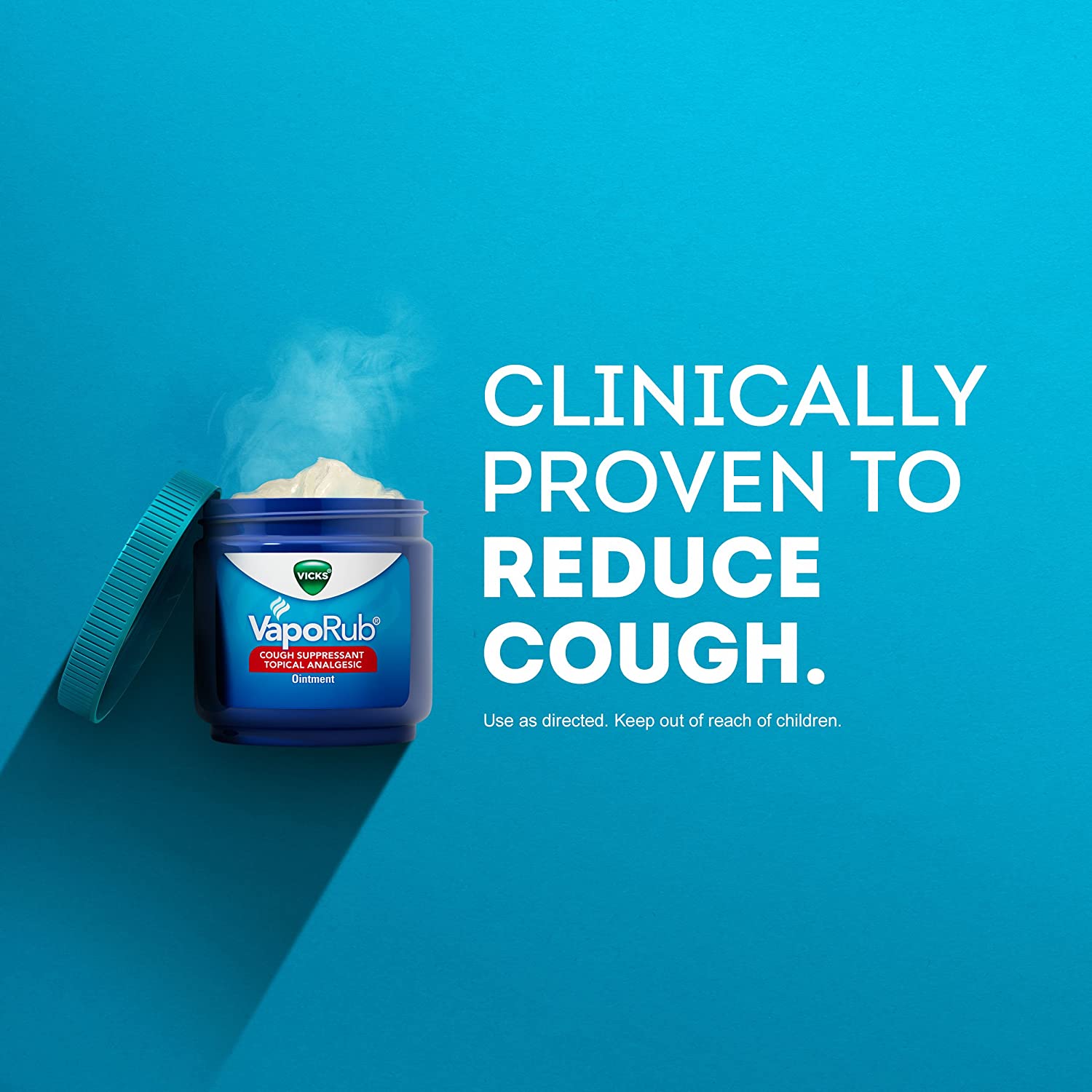 Vicks Chest Rub VapoRub Cough Suppressant Ointment with Lemon Scent 1.76 oz