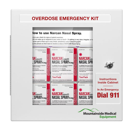Empty Narcan Indoor Metal Storage Cabinet (Non-Locking & Non-Alarm)