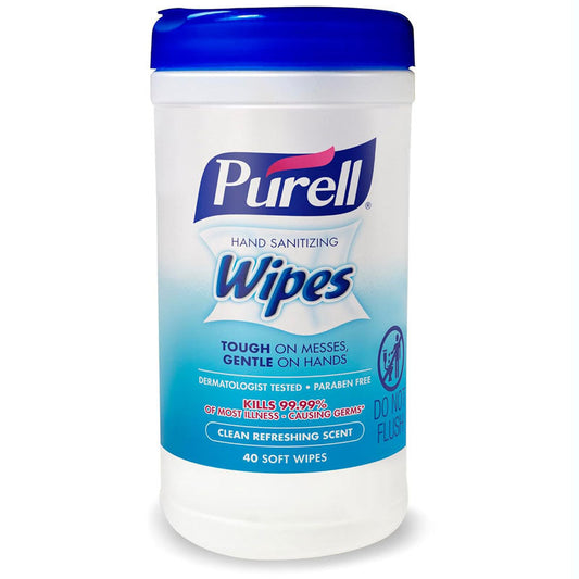Purell Hand Sanitizing Wipes Clean Scent, Pop-Top Canister, 40 Count