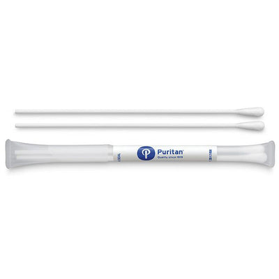 Puritan Dry Transport Swab System, Polyester Tipped Applicator with Polystyrene Handle 6", Sterile, 2 per Tube, 100/Box