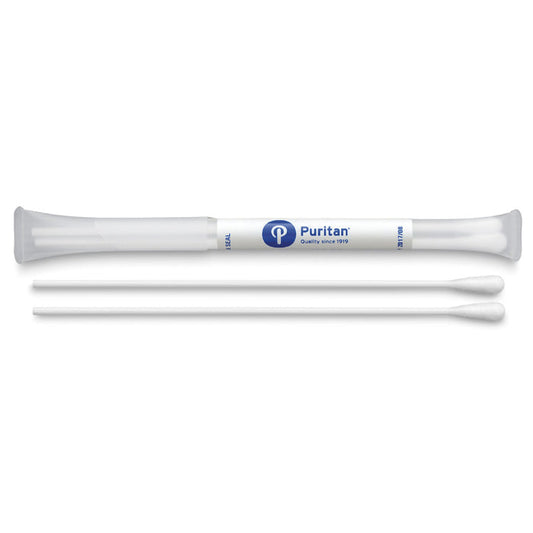 Puritan Dry Transport Swab System, Polyester Tipped Applicator with Polystyrene Handle 6", Sterile, 2 per Tube, 100/Box