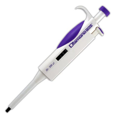 Diamond Pro Pipettor with Adjustable Volume, Push-button Tip Ejector
