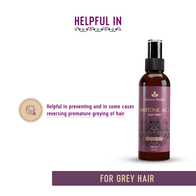 Avimee Herbal Anti Grey Kit - Hair Oil And Scalp Spray - Fights Grey Hair