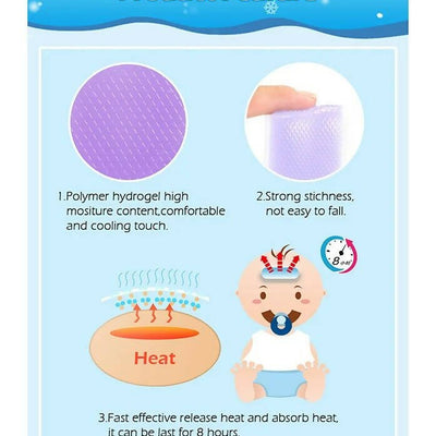 AHC Baby & Kids Cooling Gel Patch For Fever Colour changing Patch - 4 Pcs