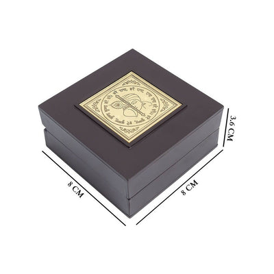 Golden Peacock Black 24 Ct Gold Polished Radha Krishna Wooden Prayer Box