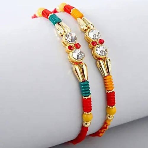 American Diamond Rakhi Set & 5 Star Chocolates