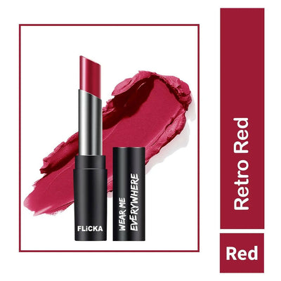 FLiCKA Wear Me Everywhere Creamy Matte Lipstick Retro Red