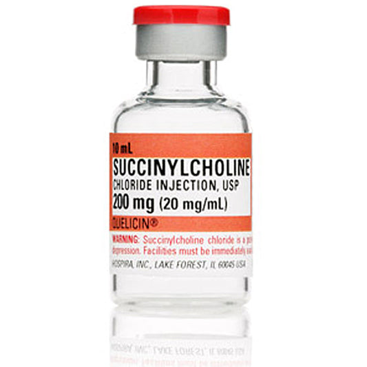Quelicin (Succinylcholine Chloride Injection USP) 20mg/mL Multi-Dose Vial 10 mL x 25/Box **Refrigerated Item